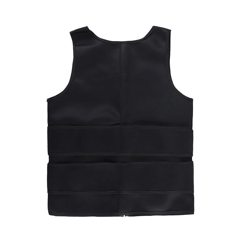 (image for) Men Body Shaper Sweat Suit Double Belt Waist Trainer Abdomen Slimming Sweat Vest Fat Burner Shapewear Tank Tops Fitness Belt